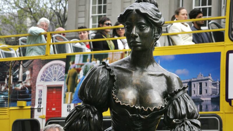 Despite the initial rumpus, 30 years later the Molly Malone statue is the most popular sculpture among visitors to Dublin. Photograph: Cyril Byrne