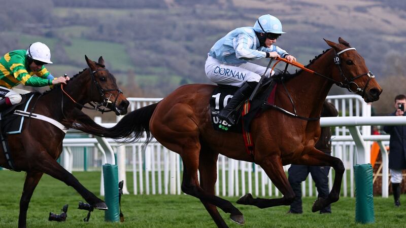 Jockey Rachael Blackmore on Honeysuckle. Photograph: Adrian Dennis via Getty