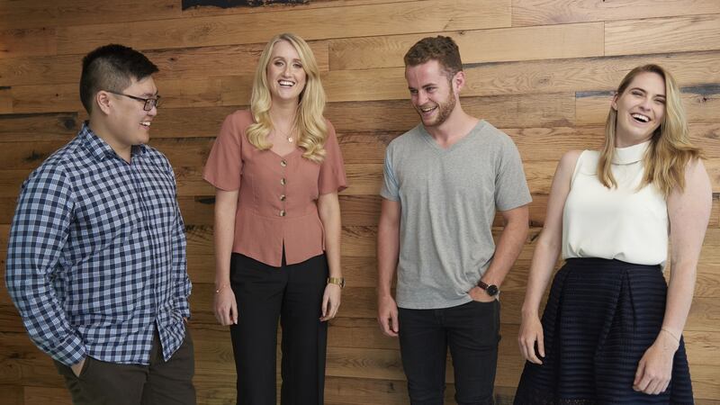 Recent hires from Accenture’s graduate recruitment progamme, include (left to right) Edward Tsang, Kim Sweeney, Hugh Quane and Jennifer Andreasson.