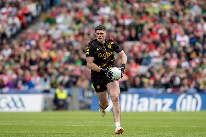 Odhran Lynch: the last time Derry faced Galway in the championship, Damien Comer scored into an open goal after Lynch had been caught out the field. Photograph: Morgan Treacy/Inpho 