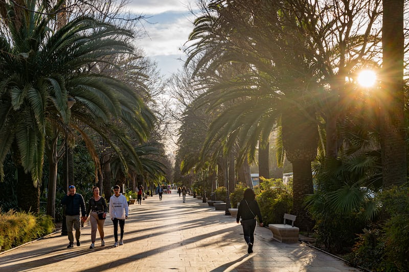 A scenic walk in Málaga. Photograph: Emilio Parra Doiztua/The New York Times
                      