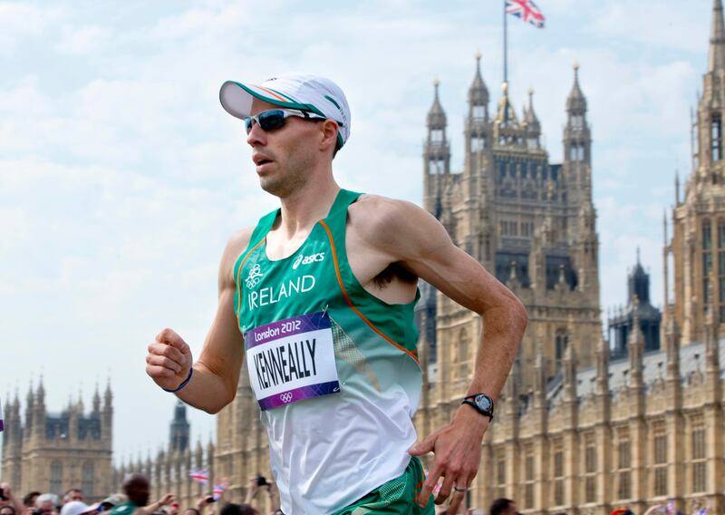 Athletics, London 2012 Olympic Games, The Mall, London, England 12/8/2012 
Men's Marathon Final
Ireland's Mark Kenneally
Mandatory Credit ©INPHO/Morgan Treacy