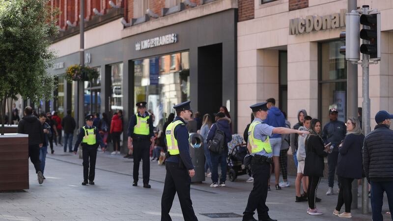 While the two-metre rule for social distancing was widely respected as stores reoopened on Monday, a minority of shoppers were seen wearing face coverings. Photograph: Nick Bradshaw