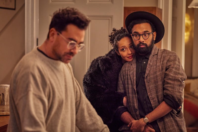 Dan Levy, Ruth Negga and Himesh Patel in Good Grief. Photograph: Netflix/Chris Baker