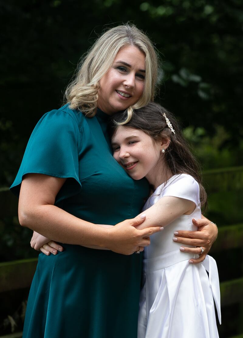 Laura Cullinan and Isobel: 'To this day Isobel still talks about NG tubes, and she is 11 years old.' Photograph: Clare Frances Photography