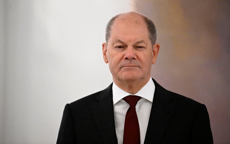 German chancellor Olaf Scholz is struggling to flesh out what his 'Zeitenwende' – watershed – term actually means. Photograph: Tobias Schwarz/AFP