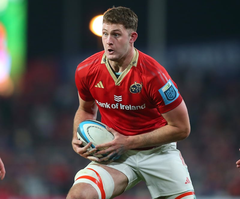 Evan O'Connell came on to make his debut against the All Blacks XV. Photograph: Ken Sutton/Inpho