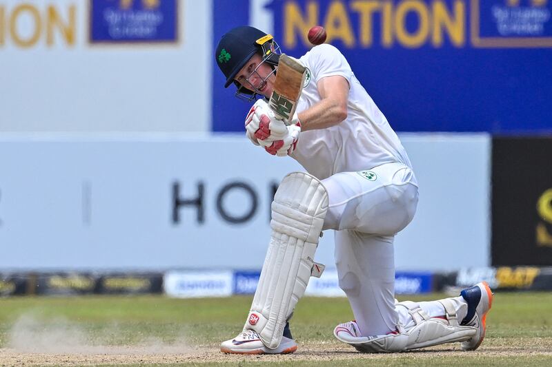 Harry Tector batting during a recent tour of Sri Lanka. Photograph: Ishara S Kodikara/AFP via Getty Images