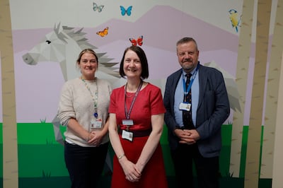 Karen Pierpoint, Dr Lisa Bradley and Prof Andrew Green. Photograph: Alan Betson