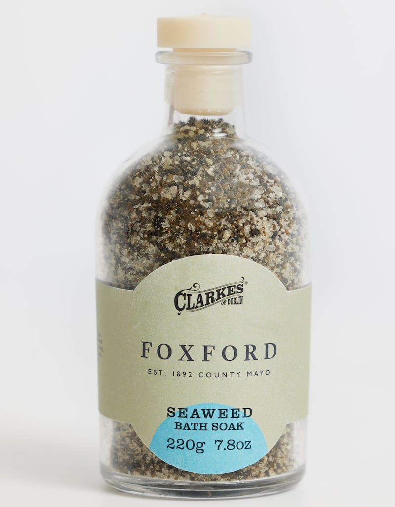 Clarke’s Foxford Seaweed Bath Soak, €35 at Foxford