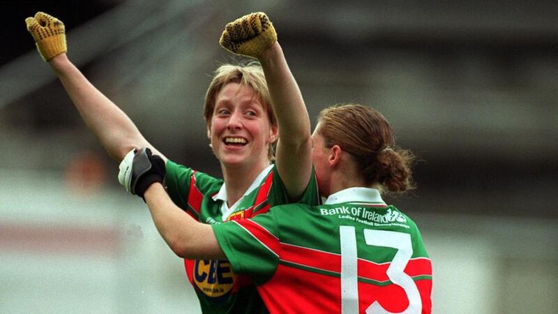 Cora Staunton  at the end of the 2000 All-Ireland final. Photograph: Tom Honan/Inpho