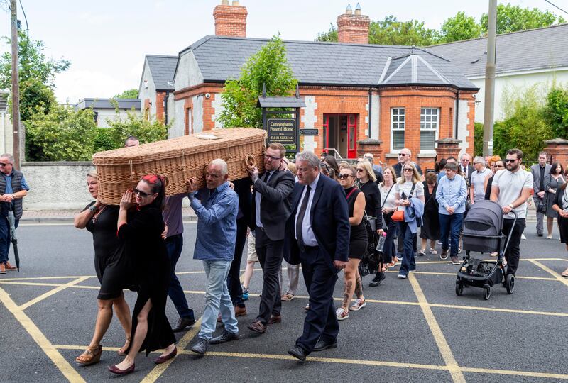 The remains of Aaron Keating who was killed in June 2023 in Ongar village. Photograph: Colin Keegan/ Collins Dublin