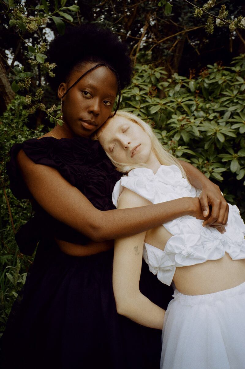 Black and white taffeta Daisy vests (€400), ballerina skirts (€600)