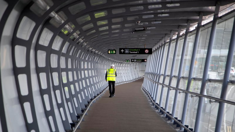 A near-empty Terminal 2 at Dublin Airport on May 1st, when Aer Lingus and Ryanair announced massive job cuts. Photograph: Colin Keegan, Collins Dublin