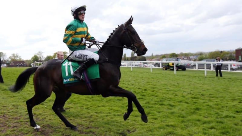 Tony McCoy on Box Office heads down to the start  before his last race at Sandown. Photo:   David Davies/PA Wire