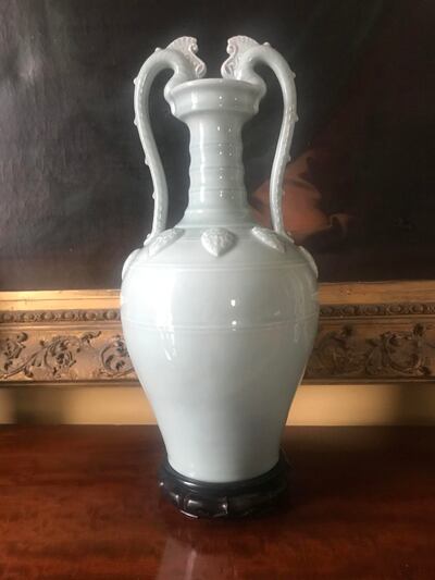 Chinese celadon vase, €1.2m,  from  Castlehyde, Sheppard’s