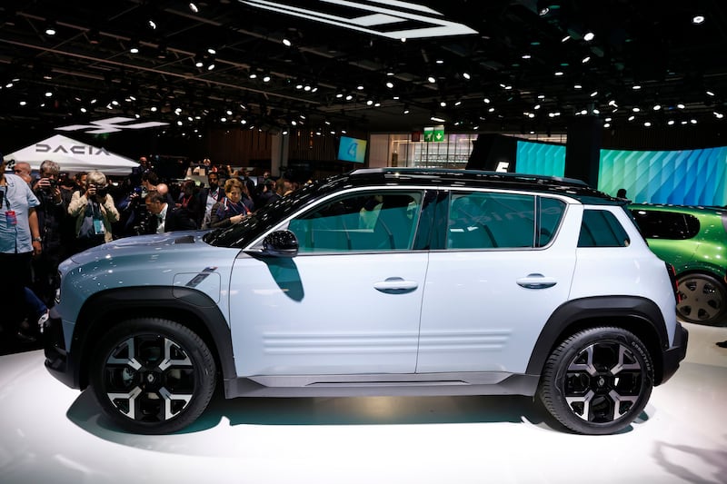 The Renault R4 E-Tech at Paris Motor Show. Photograph: Yoan Valat/EPA