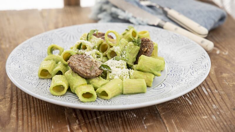 Rigatoni with white pudding