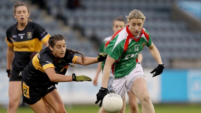 Cora Staunton in action for Carnacon. Photograph: Oisín Keniry/Inpho