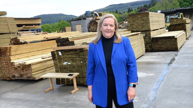 Shirley O’Kelly, managing director of Timbertrove, in Dublin, says the company has seen a steady increase in demand. Photograph: Dara Mac Dónaill