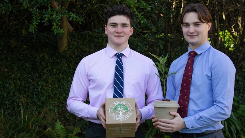 Ralph Fenelon (22) and Marcus Jankola (19) are the founders of eco-friendly Next Life pet urns