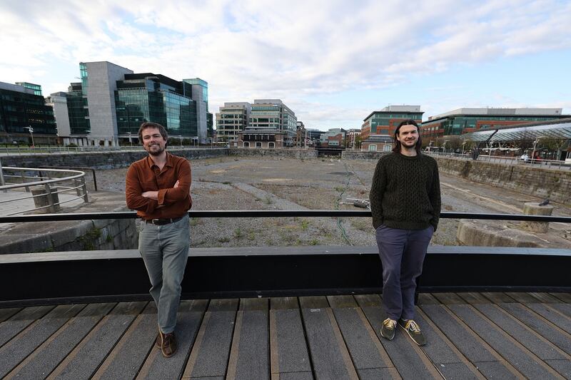 Mark Murphy and Patrick Earls at George's Dock, IFSC. Photograph: Nick Bradshaw