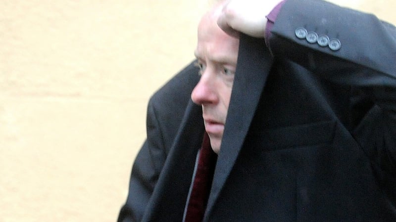 Finbarr O’Rourke who was charged with dangerous driving causing the death of four-year-old Ciaran Treacy, leaving Portlaoise District Court. Photograph: James Flynn/APX