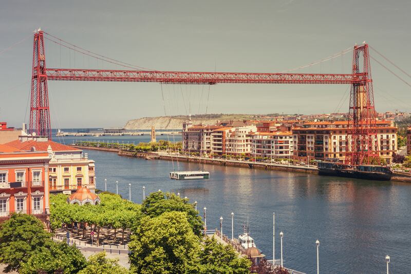 Vizcaya Bridge, which joins the Getxo quarter with Portugalete. Photograph: iStock