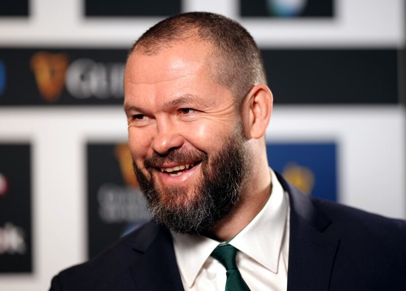 Ireland head coach Andy Farrell during the Guinness Six Nations launch. Photograph: John Walton/PA