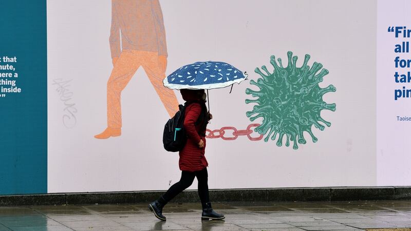 Covid 19 mural on the window of the Science Gallery: As a TCD graduate and past donor, I am ashamed at the decision to close it down. Photograph: Alan Betson