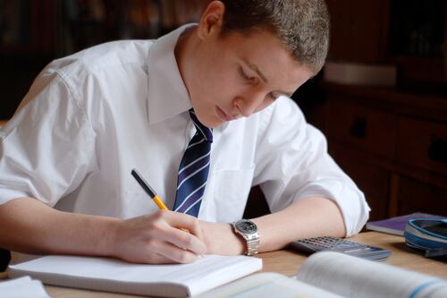 My son is studying a subject outside school for the Leaving Cert. How can he submit his coursework?