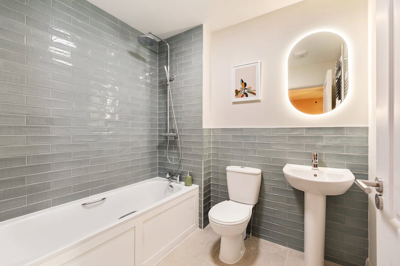 Bathrooms will generally be fitted out as they appear in the show unit. Pictured is Keepers Lock by Kelland Homes