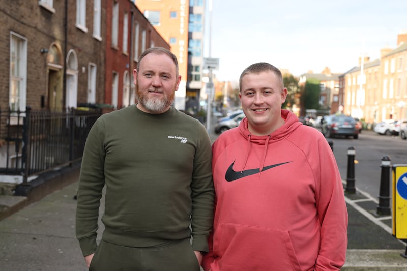 Jonathan Dowling and Dean Murray, youth workers in Dublin's north inner city. Photograph: Bryan O’Brien