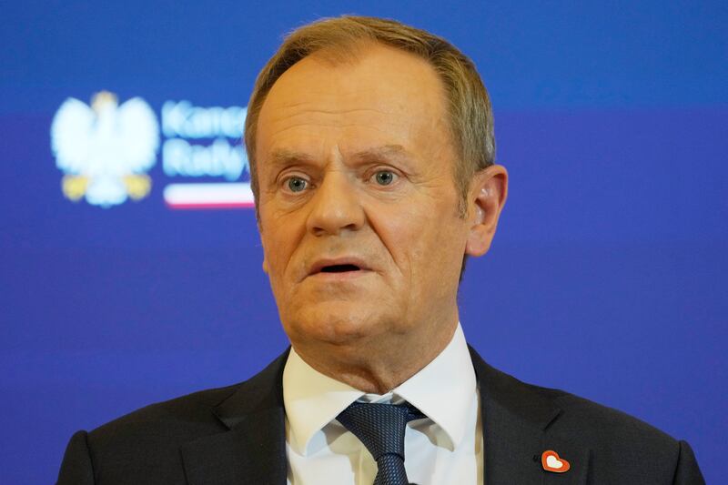 Poland’s prime minister Donald Tusk has suggested the president obstructed justice by harbouring two convicted criminals - due in prison - in the presidential palace. Photograph: Czarek Sokolowski/AP