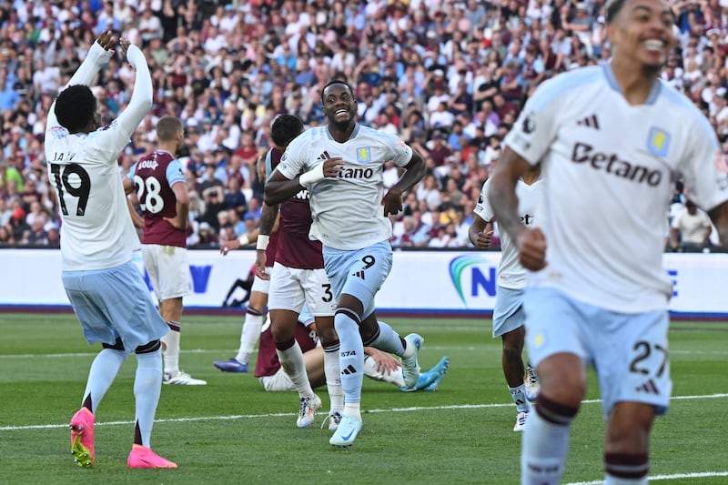 Aston Villa's Columbian striker Jhon Duran. Photograph: Justin Tallis/AFP via Getty