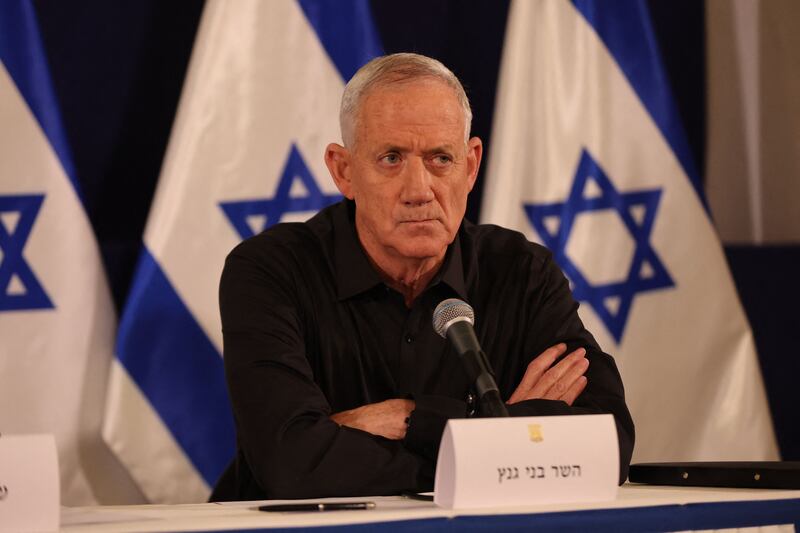 Israeli cabinet minister Benny Gantz. Photograph: Abir Sultan/Pool/AFP via Getty 