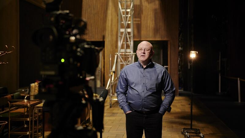 Visitor services manager Con Doyle in the deserted Abbey Theatre. The 30-year veteran of the national theatre will introduce the videos in Dear Ireland. Photograph: Ros Kavanagh