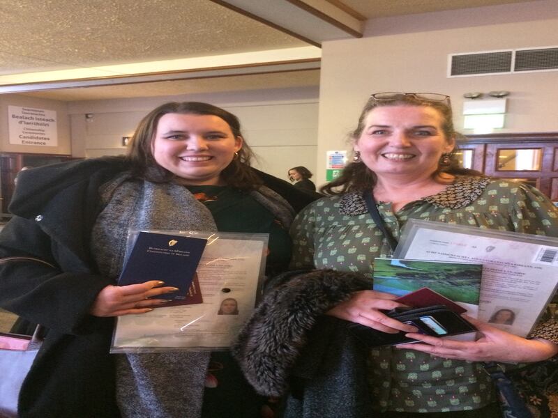 Bridget Buckley and her mother, Abigail Rowe, from Cork