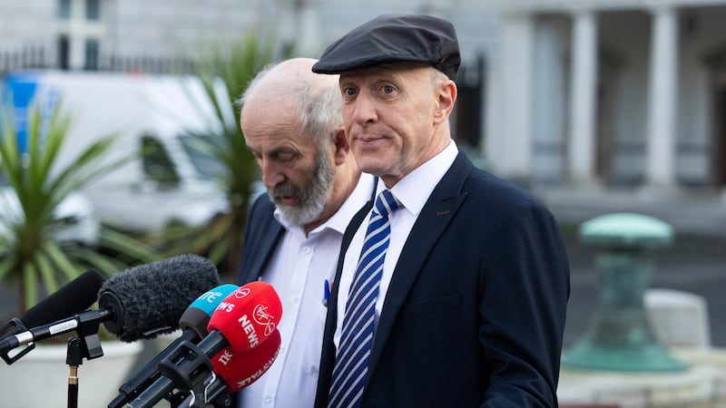 15.01.2025.
Michael Healy Rae (right) with his brother Danny. Once they did a deal, he said, they would stick with it “through thick and thin”. Photograph: Collins