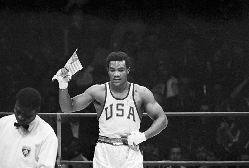 George Foreman at the 1968 Olympics in Mexico City. Photograph: Bettmann