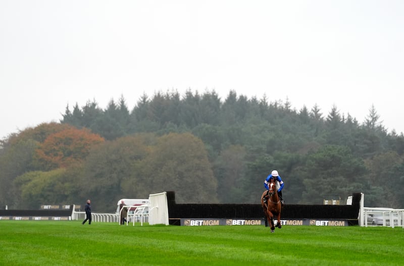 Two of the three declared runners were taken out of a valuable novice chase at Exeter on Friday, leaving Paul Nicholls’s Captain Teague to pick up the prize. Photograph: David Davies/PA