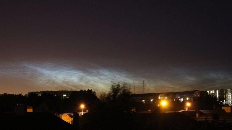 A view of noctilucent cloud in Booterstown