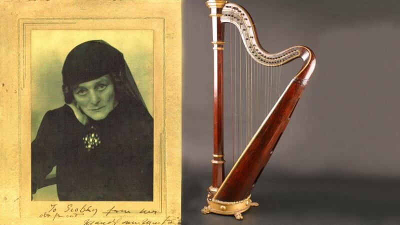 The harp given by WB Yeats to Maud Gonne – which she apparently played while he recited his verse – made €37,000 at  Whyte’s Irish history auction