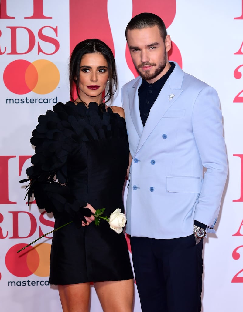 Liam Payne and former partner Cheryl Cole attending the Brit Awards at the O2 Arena in London in 2018. Photograph: Ian West/PA 