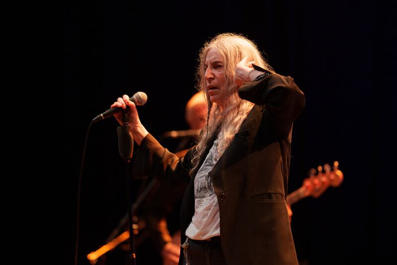 Patti Smith performing at Vicar Street. Photograph: Fran Veale