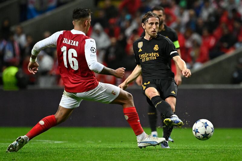 Luka Modric: the Croatian has enjoyed a glorious career at Real Madrid and at 39 has been offered a new deal. Photograph: Miquel Riopa/AFP/Getty Images 