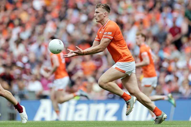 Rian O'Neill's absence is a significant loss for Armagh, says Aaron Kernan. Photograph: Laszlo Geczo/Inpho