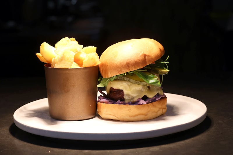 Burger and chips. Photograph: Stephen Davison