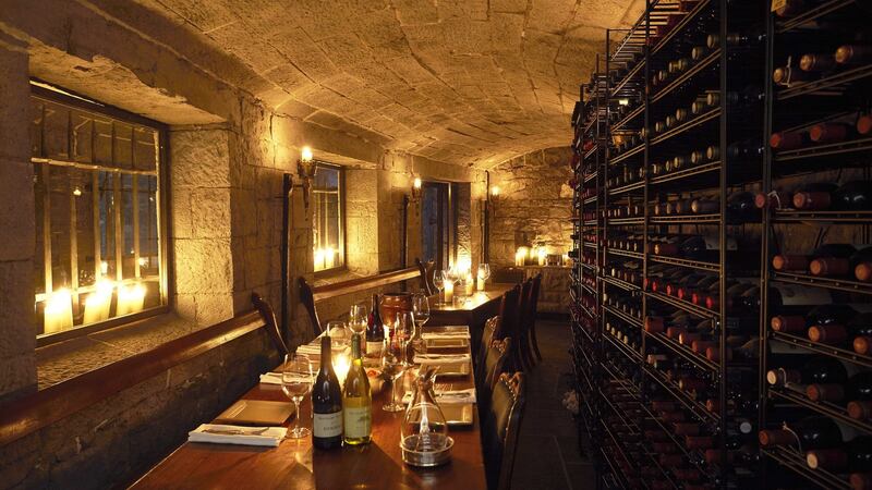 The wine cellar at Ashford Castle