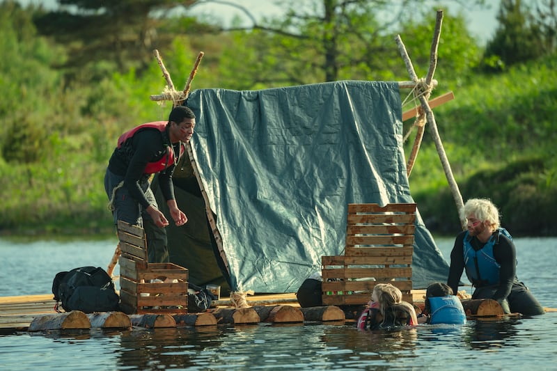 Snowflake Mountain contestants up the creek without a paddle in sight. Photograph: Pete Dadds/Netflix